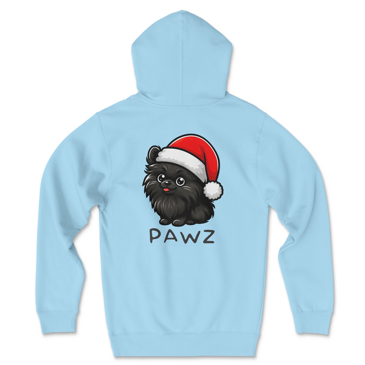 Black Pomeranian Christmas (Adult Hoodie)