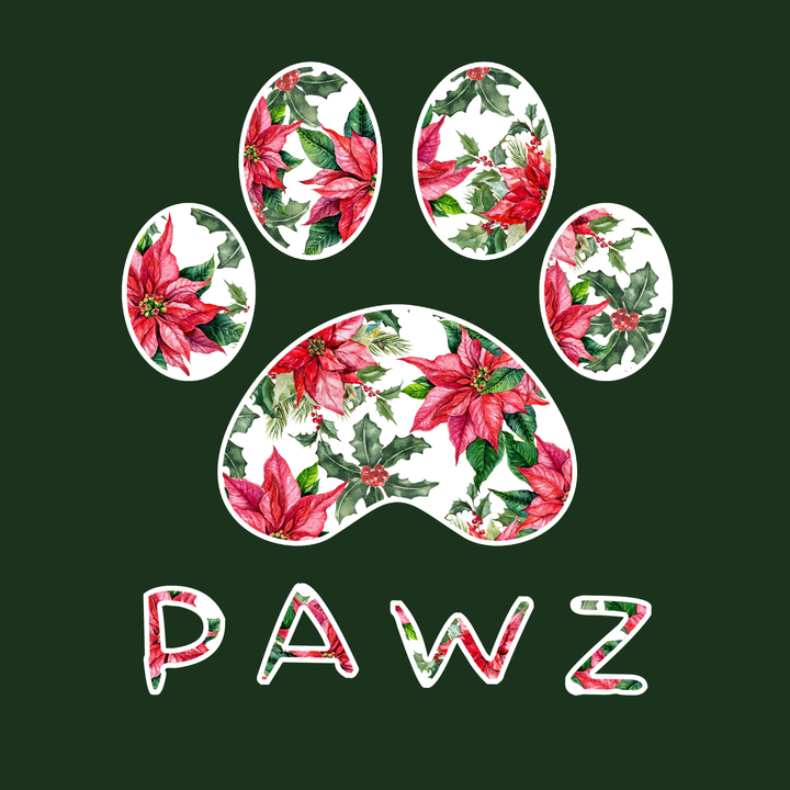 Poinsettia Paw (Adult Hoodie)