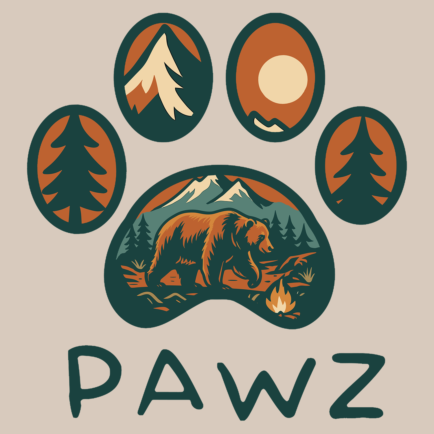 Bear Tracks (Adult Hoodie)